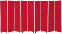 Concertina Display System Room Divider Red 9 Screen 180 cm