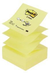Post it Z Notes Pastel Yellow Refill Pads 76 x 76 mm 12 pads per pack 
