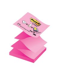 Post It Post It Notes Z Notes in Alternating Colours Pink 76 x 76mm Pack 12 