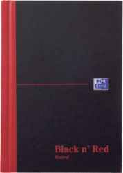 Black N Red 192 Page Manuscript Book Black A6