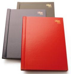 Letts 2012 Recycled Business Desk Diary A5 Day a Page Burgundy