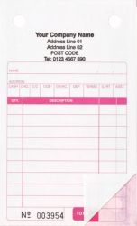 Personalised Retail Sale Register Sets Inc Vat 2 Part 165 x 102 mm 500 Sets Per Pack