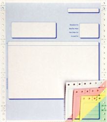 Sage Compatible 4 Part Invoice Delivery Note Continuous 500 per box SE04