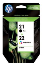 HP 21 22 Black Colour Printer Ink Cartridge Combo Pack