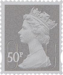 Royal Mail Postage 50p Stamps 50 Per Pack  Conditions Apply