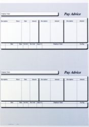 Sage Compatible Payslip 1 Part 2 per sheet for Laser or Inkjet Box of 1000 SE95