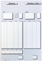 Sage Compatible 1 Part Statement Remittance Laser Inkjet 500 per box SE85s