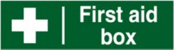 First Aid Signs First Aid Box Self Adhesive Vinyl 300 x 100 mm 