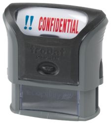 Stamp ever Trodat Pre Inked Stock Stamp Confidential Red Impression Area 36 x 9 mm 