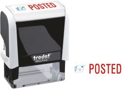 Stamp ever Trodat Pre Inked Stock Stamp Posted Red Impression Area 36 x 9 mm 