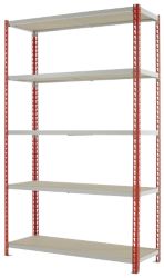 Kwik Rak Shelving Steel Red 1980H x 1200W x 450Dmm