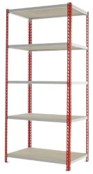 Kwik Rak Steel Shelving Red 1980H x 900W x 600Dmm