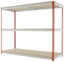 Kwik Rak Wide Span Shelving Red 1980H x 2400W x 900Dmm
