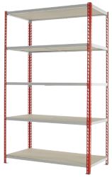 Kwik Rak Shelving Steel Red 1980H x 1220W x 600Dmm