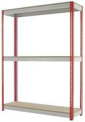 Kwik Rak Wide Span Shelving Red 1980H x 1500W x 450Dmm