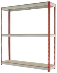 Kwik Rak Wide Span Shelving Red 1980H x 1800W x 450Dmm