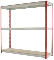 Kwik Rak Wide Span Shelving Red 1980H X 2100W X 450Dmm