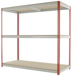 Kwik Rak Wide Span Shelving Red 1980H x 2100W x 600Dmm