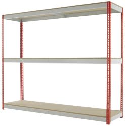 Kwik Rak Wide Span Shelving Red 1980H x 2400W x 450Dmm
