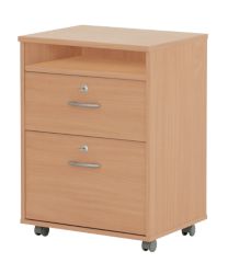 Duo Office Furniture 2 Drawer Filing Pedestal Beech 48W x 39D x 66H cm