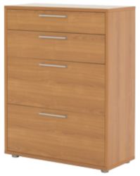 Prima Office Furniture 2 Drawer 2 Filing Drawer Unit Beech 89W x 415D x 113H cm