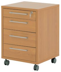 Prima Office Furniture 4 Drawer Pedestal Beech 48W x 49D x 65H cm