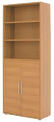 Prima Office Furniture Half Cupboard Bookcase Beech 89W x 415D x 2215H cm