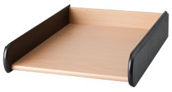 Wooden letter tray black