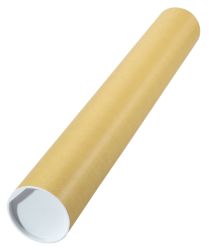 Postal Tubes Manilla 711 x 102 mm 4 Per Pack