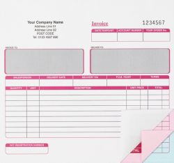 Ease Apart Personalised Invoice Set 3 Part 203 x 178 mm 250 Sets Per Pack