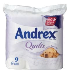 Andrex Toilet Tissue Quilted 9 Rolls Per Pack 
