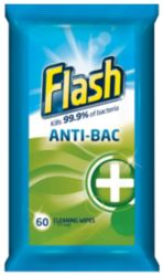 Flash Antibacterial Wipes 56 Pk