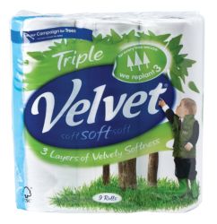 Triple Velvet Double Velvet Toilet Tissue 9Pk 