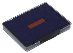 Replacement Twin Ink Pad for Trodat 6 Line Plus Date Stamp Red and Blue