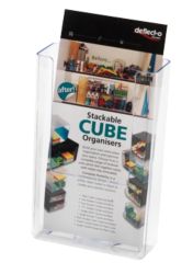 Viking Wall Mounted Transparent 13 A4 Brochure Holder 