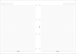 White Ruled Sheets for A4 Personal Organiser 20 Sheets