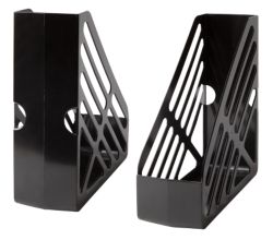 Large Capacity Plastic Magazine Files  Black