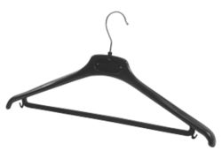 Pack de 20 perchas ABS negro Alba