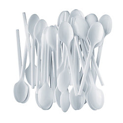 Cucchiaini Gio Style plastica bianco 100 pezzi