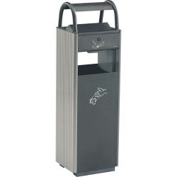 Confronta prezzi Posacenere gettacarte da terra per esterno rossignol dim. 30 x 25 x 96 cm colore grigio manganese