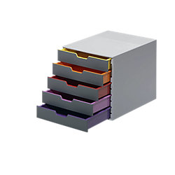 Cassettiera a 5 cassetti Durable 760527 multicolore 29 2 (l) x 35 6 (p) x 28 (h) cm