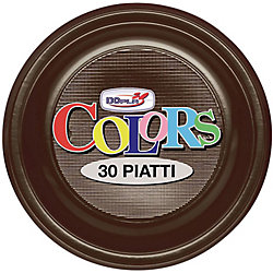 Piatti fondi Dopla Colors plastica cioccolato 30 pezzi