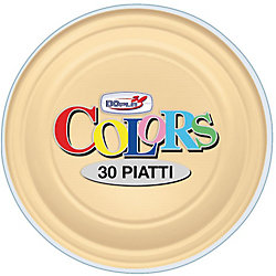 Piatti piani Dopla Colors plastica crema 30 pezzi