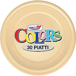 Piatti fondi Dopla Colors plastica crema 30 pezzi