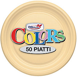 Piatti frutta Dopla Colors plastica crema 50 pezzi