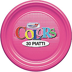 Piatti fondi Dopla Colors plastica fucsia 30 pezzi