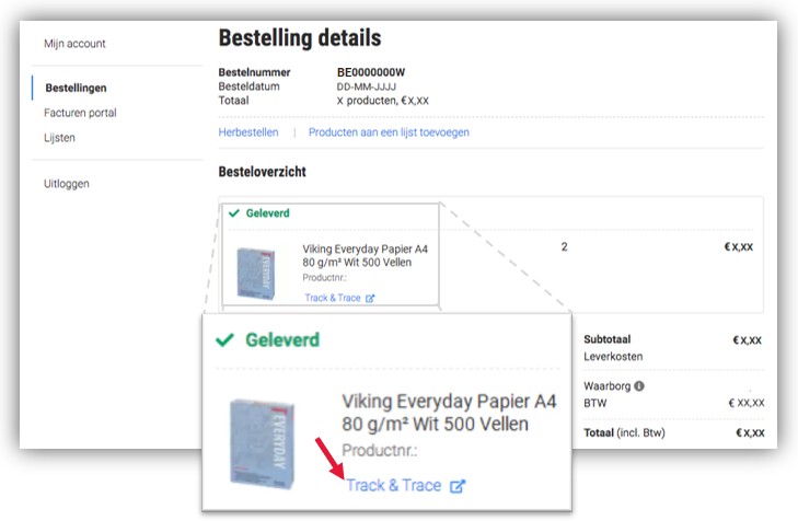 Kan ik pakket Track & Trace?