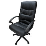 Malaga Leather Faced Executive Office Chair in Black