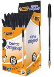 Bic Cristal Medium 07mm Ballpoint Pen Black Pack of 50