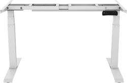 Realspace Sit Stand Desk Legs with White Frame Steel 1,800 x 680 x 600 - 1,200 mm